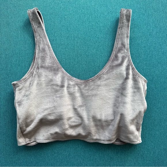 Gilly Hicks Grey Shiny Velvet Top - Picture 10 of 10